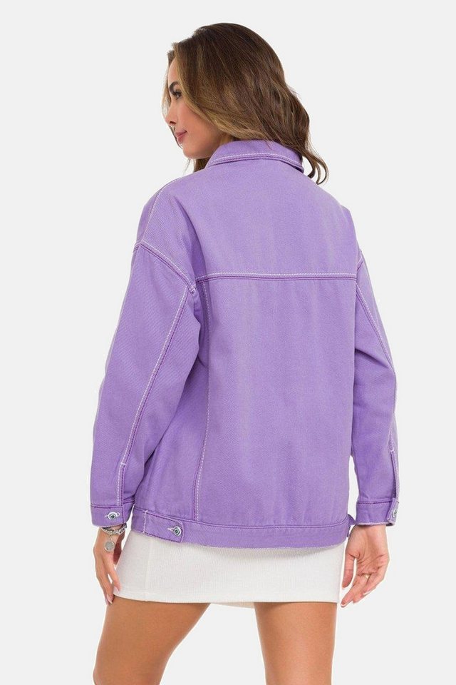 Cipo & Baxx Jeansjacke Jeansjacke mit stylischen auffälligen Elementen, WJ211 – Bild 2 von 4
