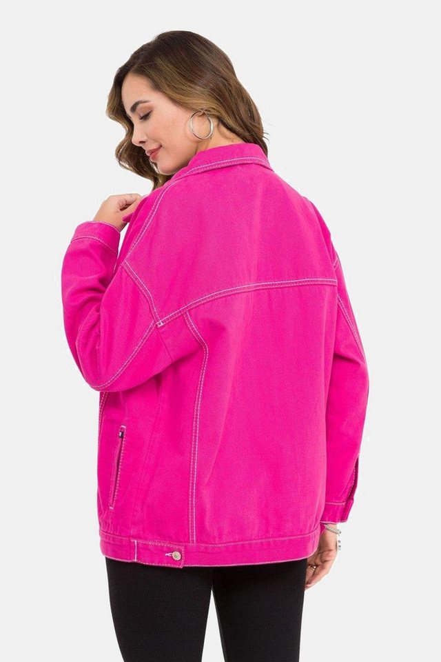 Cipo & Baxx Jeansjacke Jeansjacke mit stylischen auffälligen Elementen, WJ211 – Bild 2 von 5