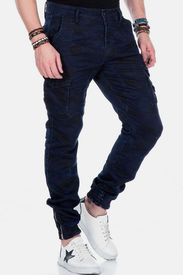 Cipo & Baxx Loose-fit-Jeans Jeans mit Stretch-Bündchen, CD-422 – Bild 3 von 5