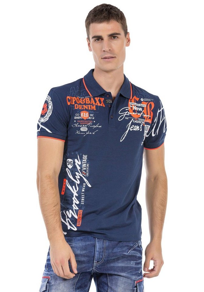 Cipo & Baxx Poloshirt mit markantem Print – Bild 3 von 5