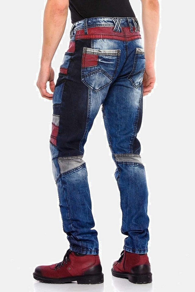 Cipo & Baxx Regular-fit-Jeans Jeans im extravaganten Design, CD574 – Bild 3 von 5