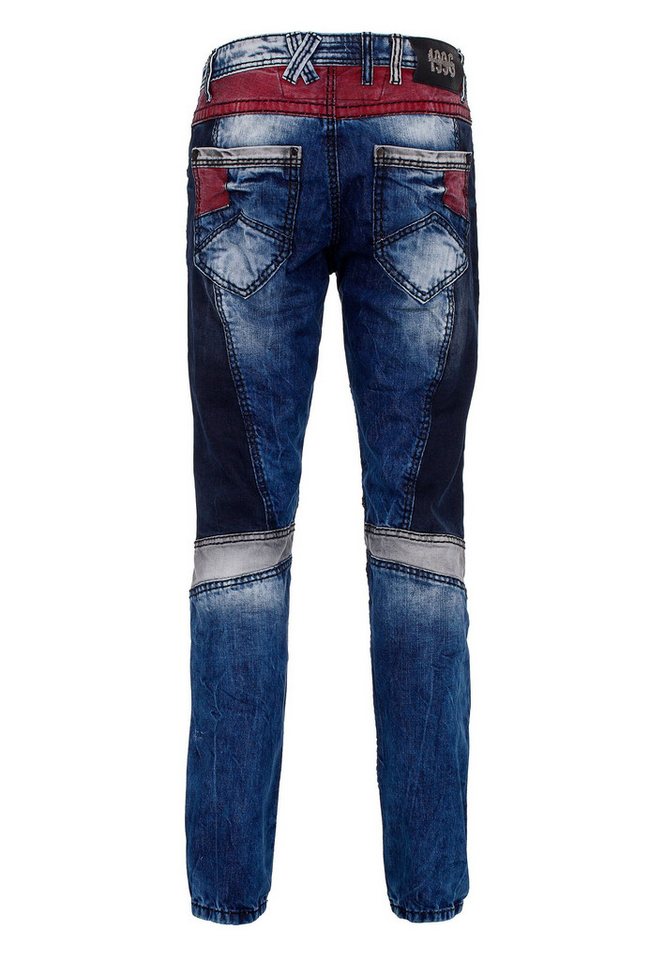 Cipo & Baxx Regular-fit-Jeans Jeans im extravaganten Design, CD574 – Bild 4 von 5