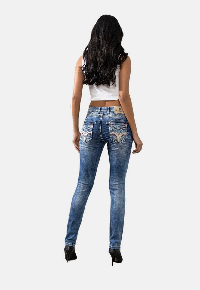 Cipo & Baxx Slim-fit-Jeans Jeans mit angesagten Used-Elementen, WD442 – Bild 3 von 5
