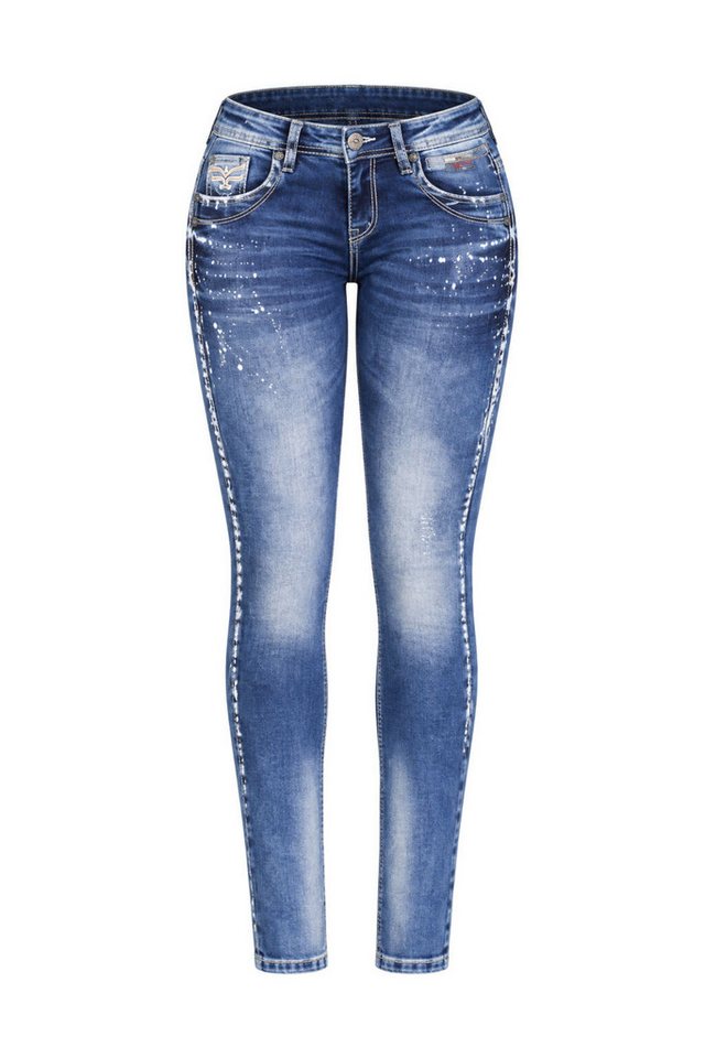 Cipo & Baxx Slim-fit-Jeans Jeans mit Used-Elementen, WD242 – Bild 2 von 5