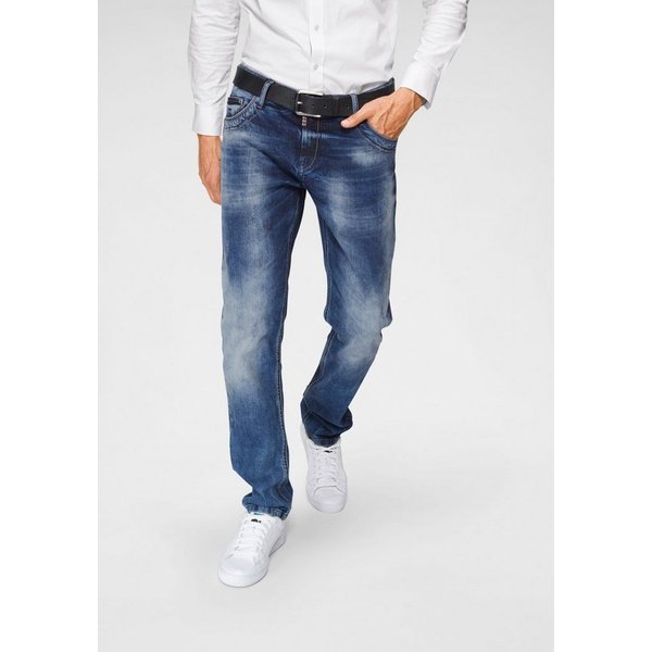Cipo & Baxx Straight-Jeans Red Dot