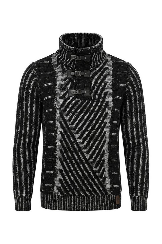 Cipo & Baxx Strickpullover Pullover (1-tlg) mit Schnallenkragen, CP212 – Bild 2 von 5