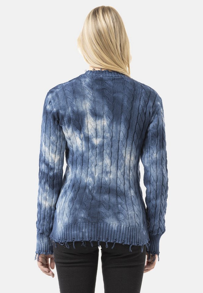 Cipo & Baxx Strickpullover WP268 (1-tlg) Tie-Dye Optik – Bild 3 von 5