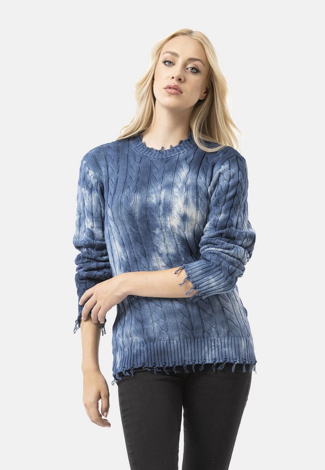 Cipo & Baxx Strickpullover WP268 (1-tlg) Tie-Dye Optik – Bild 5 von 5