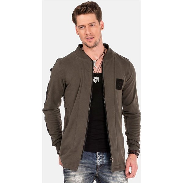 Cipo & Baxx Sweatjacke Sweatjacke (1-tlg) mit Layeroptik, CL-305