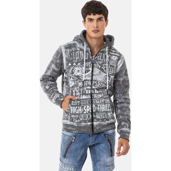 Cipo & Baxx Sweatjacke Jacken (1-tlg) mit auffälligem Print, CL544