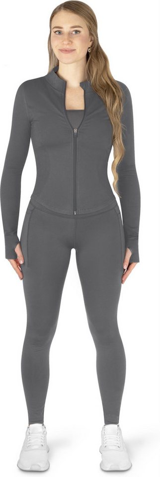 Circle Five Sportanzug, Sportjacke, Sport-BH mit Cups und blickdichte Leggings im Set. – Bild 2 von 5