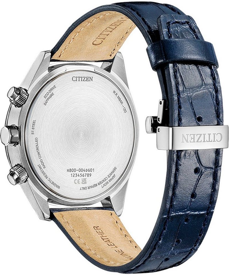 Citizen Funk-Multifunktionsuhr AT8260-18A, Armbanduhr, Herrenuhr, Solar, Lederarmband, Saphirglas, Datum – Bild 3 von 4