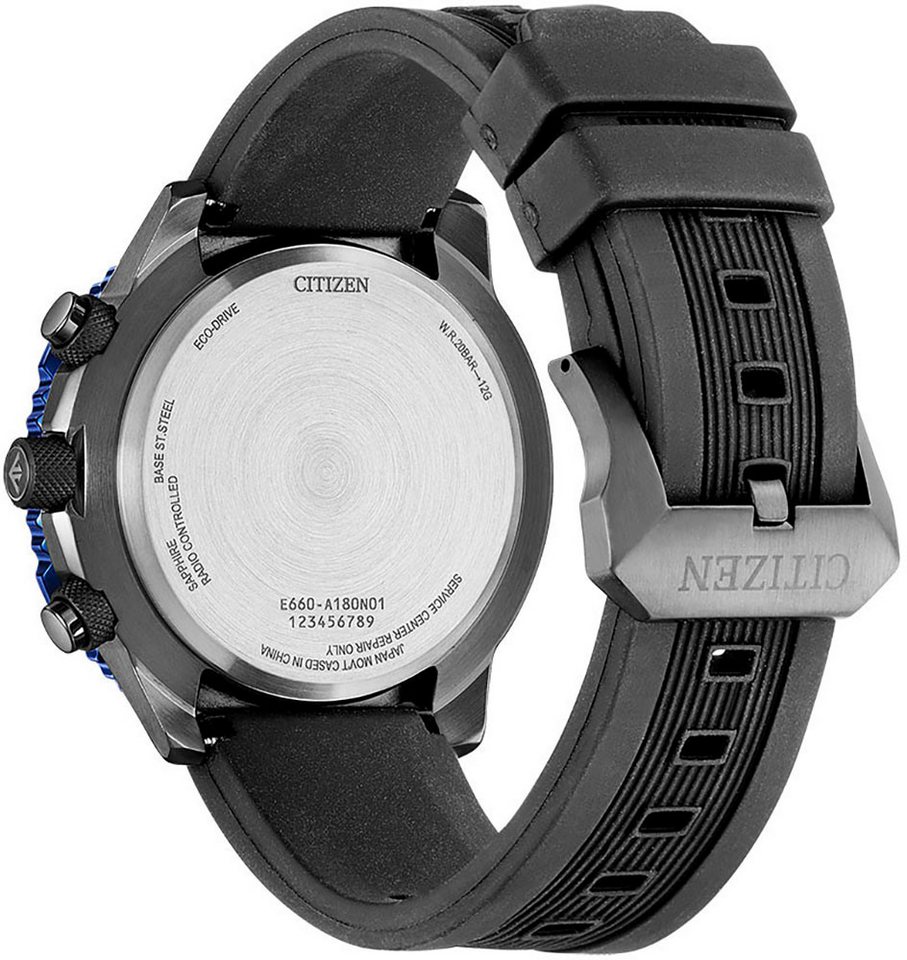 Citizen Funkchronograph Promaster Sky CB5006-02L, Armbanduhr, Herrenuhr, Solar, Stoppfunktion, bis 20 bar wasserdicht – Bild 4 von 4