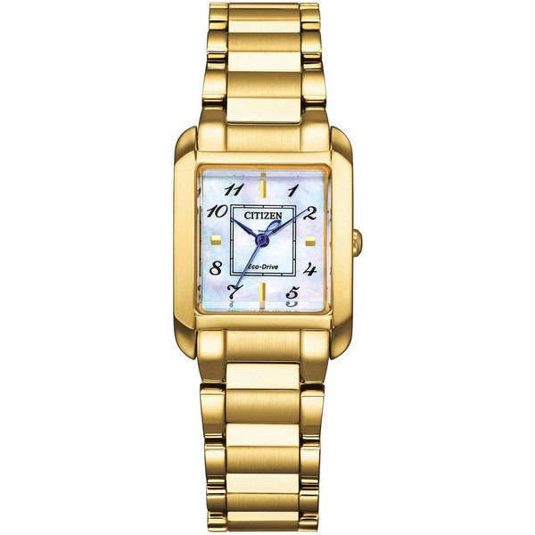 Citizen Solaruhr EW5602-81D, Armbanduhr, Damenuhr, Edelstahlarmband, Saphirglas