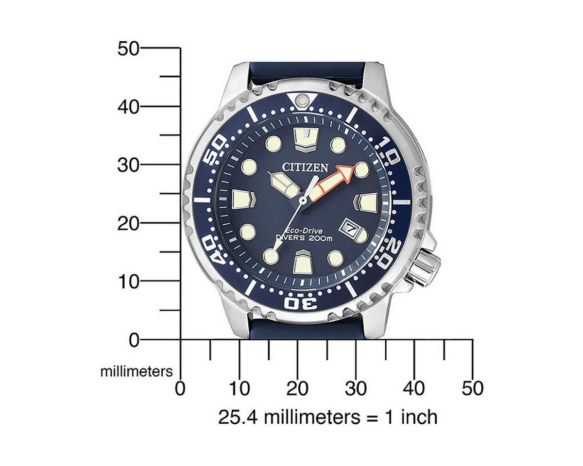 Citizen Taucheruhr BN0151-17L, Armbanduhr, Herrenuhr, Damenuhr, Solar, bis 20 bar wasserdicht – Bild 2 von 5