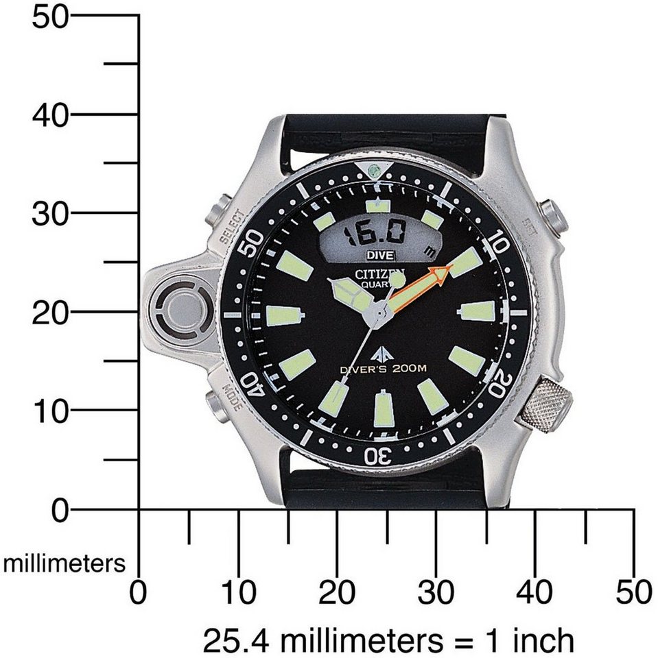 Citizen Taucheruhr Promaster Diver JP2000-08E, Armbanduhr, Quarzuhr, Herrenuhr, bis 20 bar wasserdicht, Datum – Bild 2 von 2