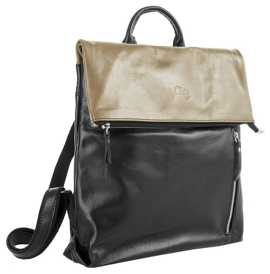 Cluty Cityrucksack CLUTY Damen echt Leder, Made in Italy, echt Leder, Made in Italy – Bild 2 von 5