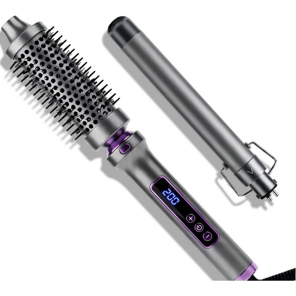 CkeyiN Pro Lockenstab 2 in 1 Lockenstäbe Set, Hair Curler, 38 mm/25 mm, 11 Temperaturen, Keramik, für Große Locken, Negative Ionen,PTC-Schnellheizung, LCD-Displ