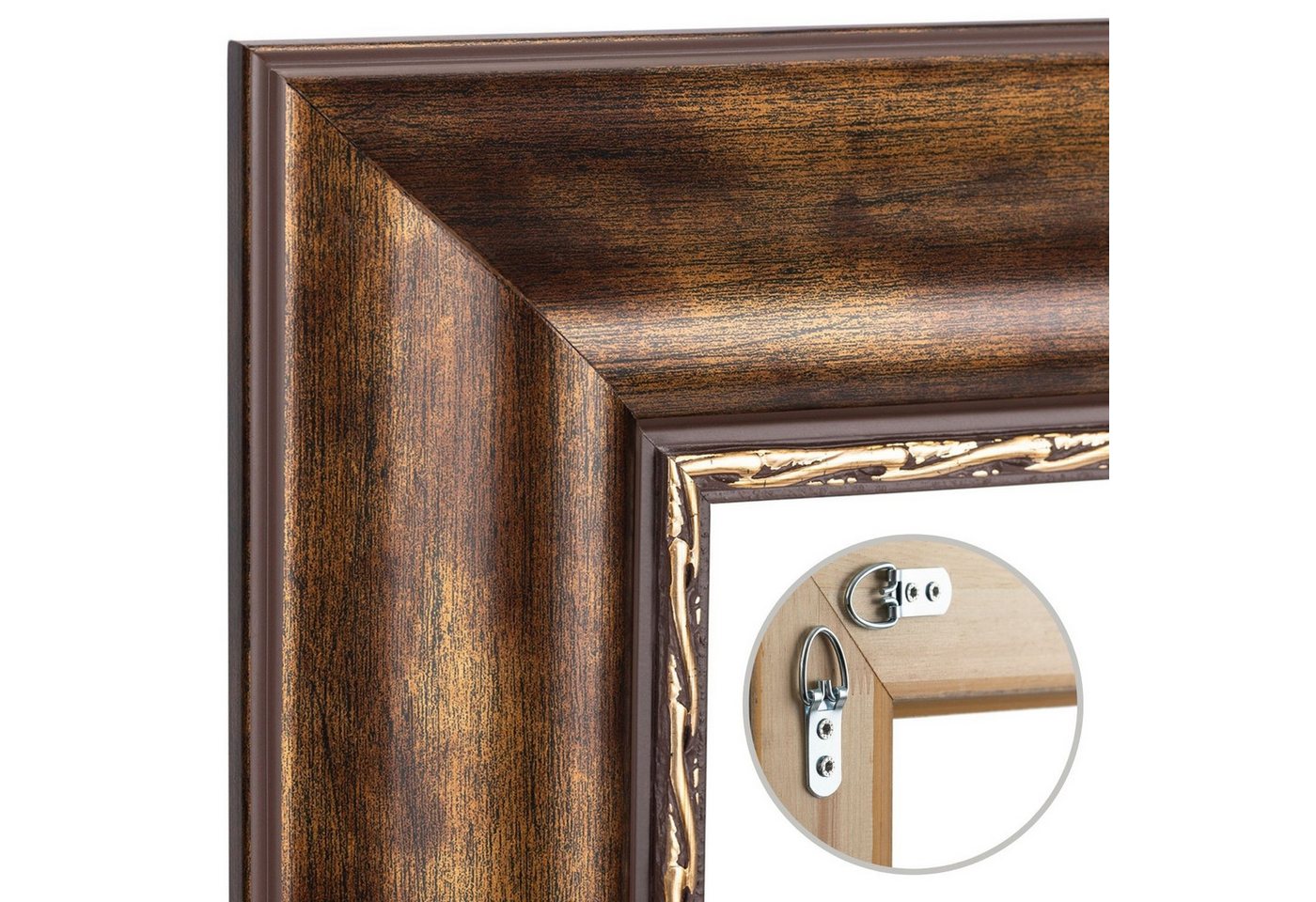 Clamaro Bilderrahmen Antik ROM Massivholz, Shabby – Bild 3 von 5