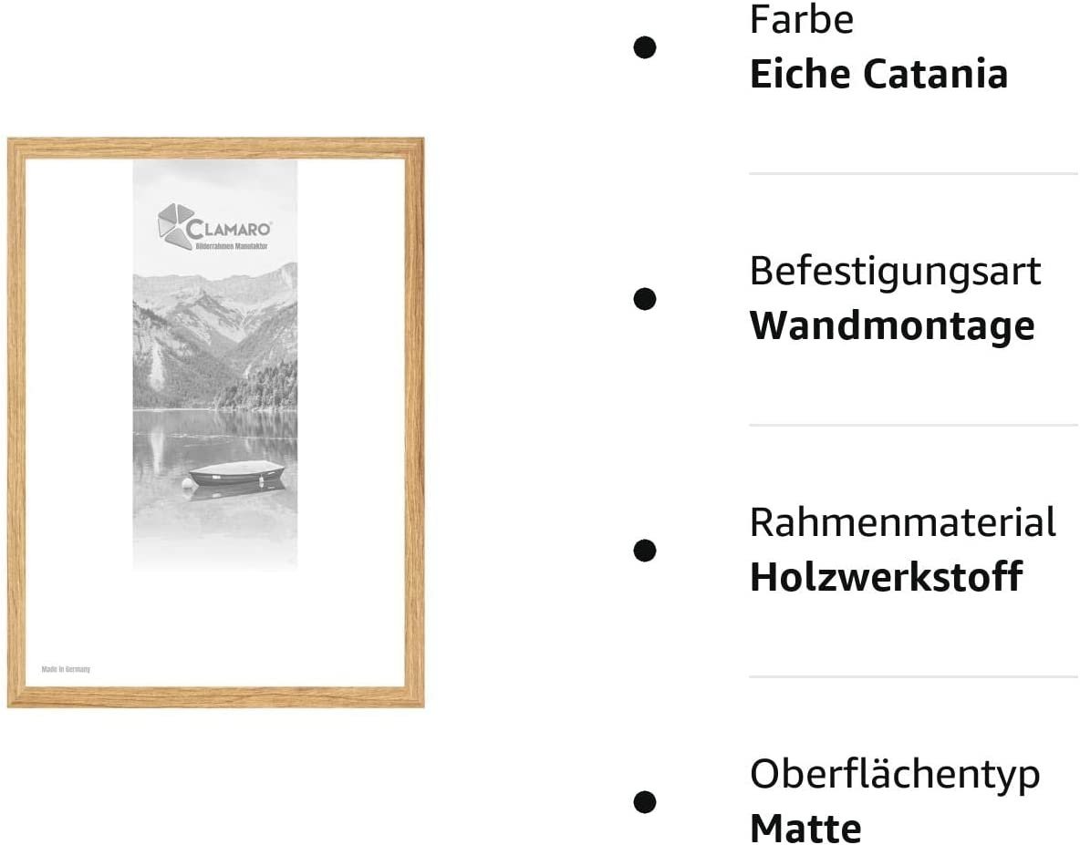 Clamaro Bilderrahmen Eiche Catania Collage nach Maß M3016, Holz – Bild 4 von 5