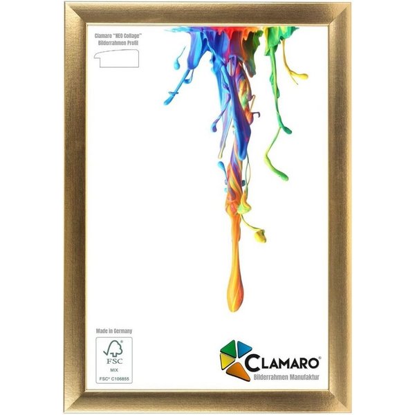 Clamaro Bilderrahmen Gold Collage nach Maß Neo, Holz