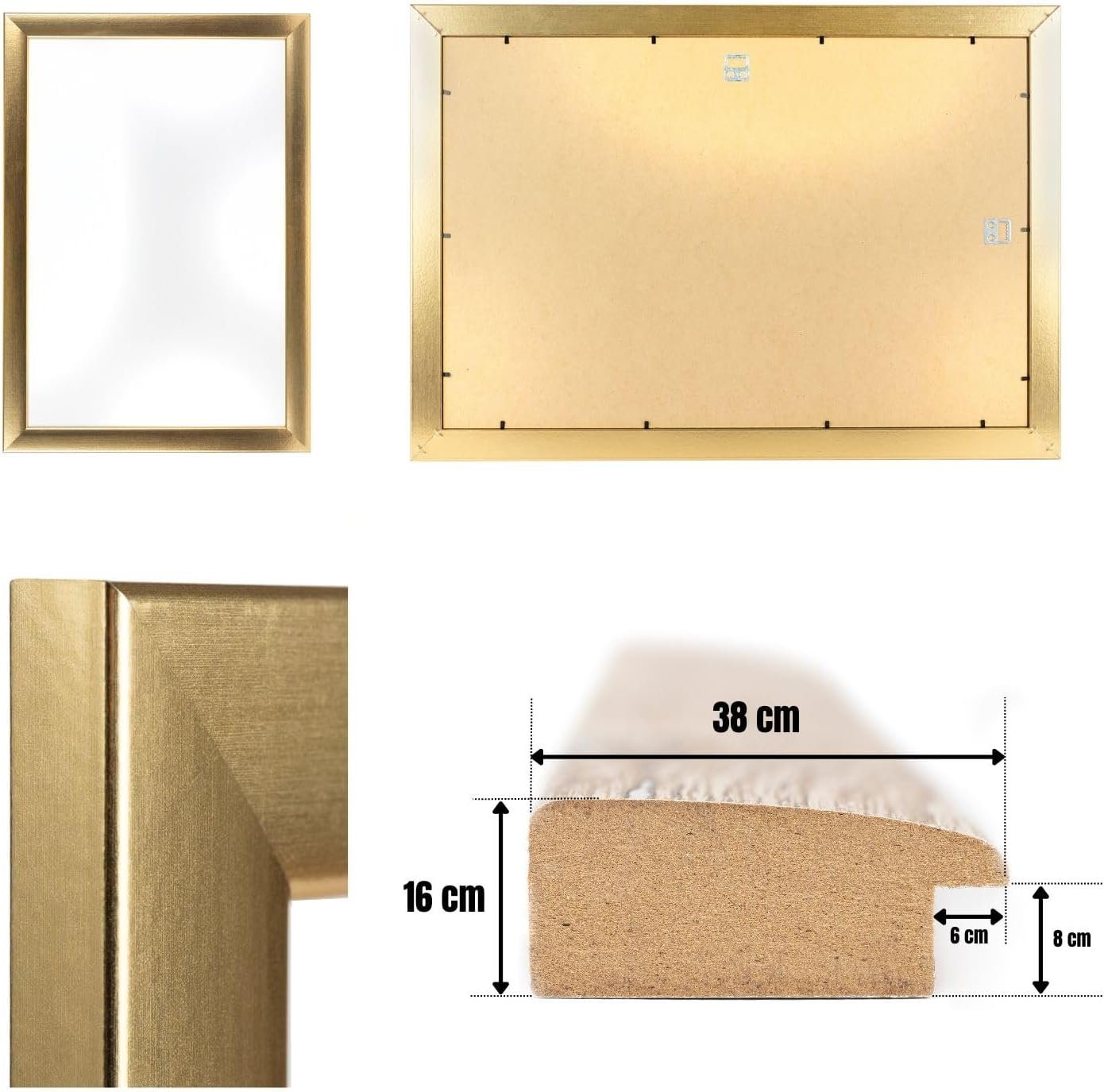 Clamaro Bilderrahmen Gold Collage nach Maß Neo, Holz – Bild 3 von 5