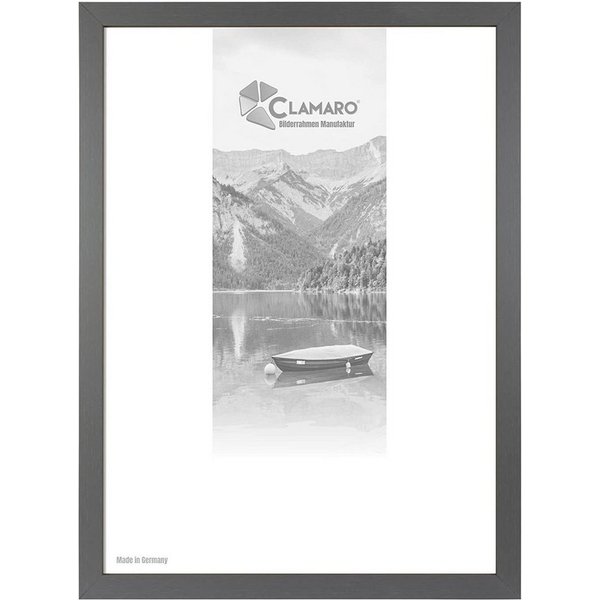 Clamaro Bilderrahmen Stahlgrau Collage nach Maß M3016, Holz