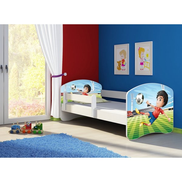 Clamaro Kinderbett (Kinderbett, Babybett 70x140, 80x160, 80x180cm Juniorbett, Kind, Motiv, Schublade CLAMARO)
