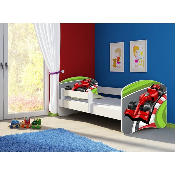 Clamaro Kinderbett (Kinderbett, Babybett 70x140, 80x160, 80x180cm Juniorbett, Kind, Motiv, Schublade CLAMARO)