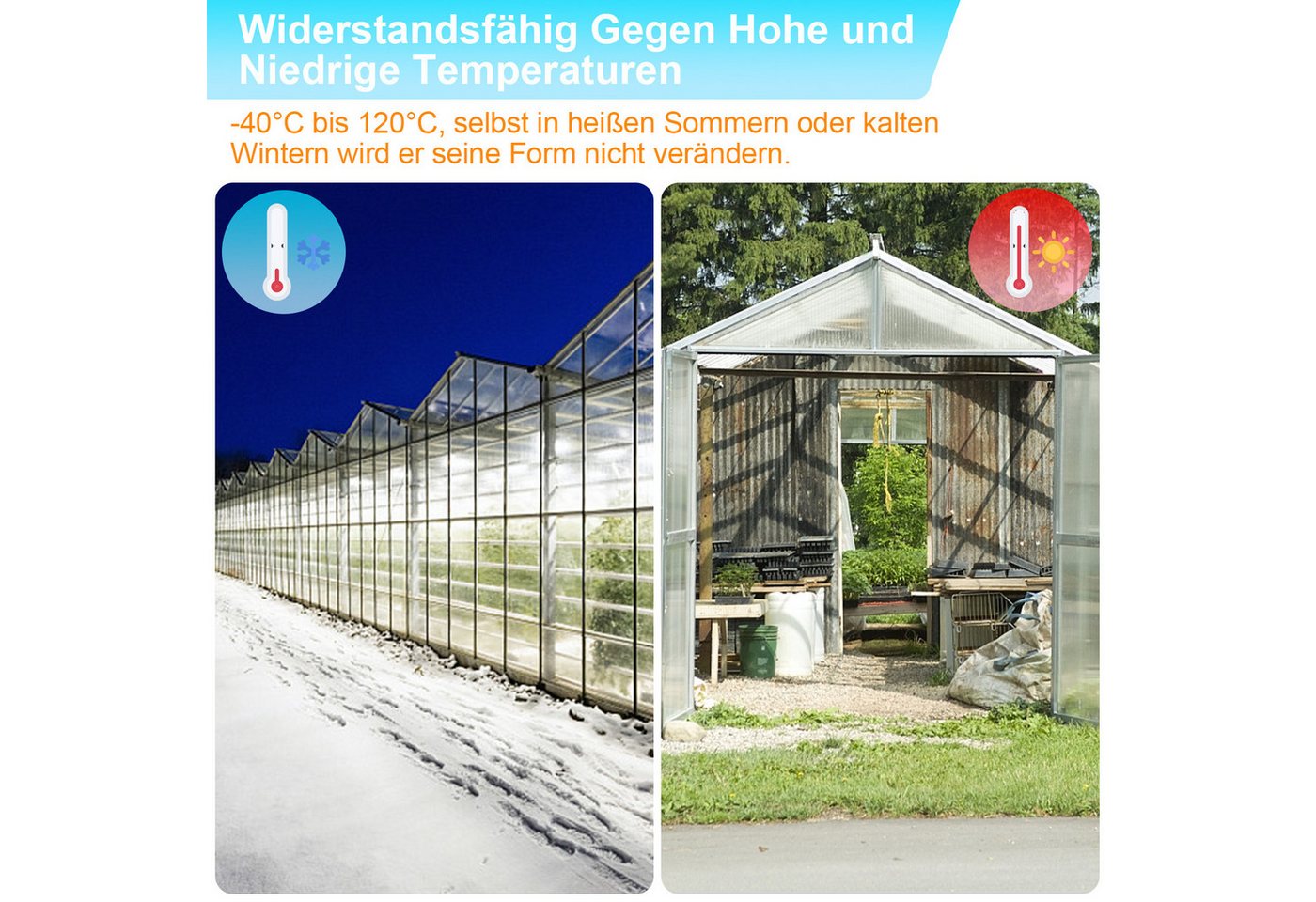 Clanmacy Doppelstegplatte Hohlkammerplatte Transparente Polycarbonat-Doppelschichtplatte, 4,00 mm, (14-St) – Bild 5 von 5