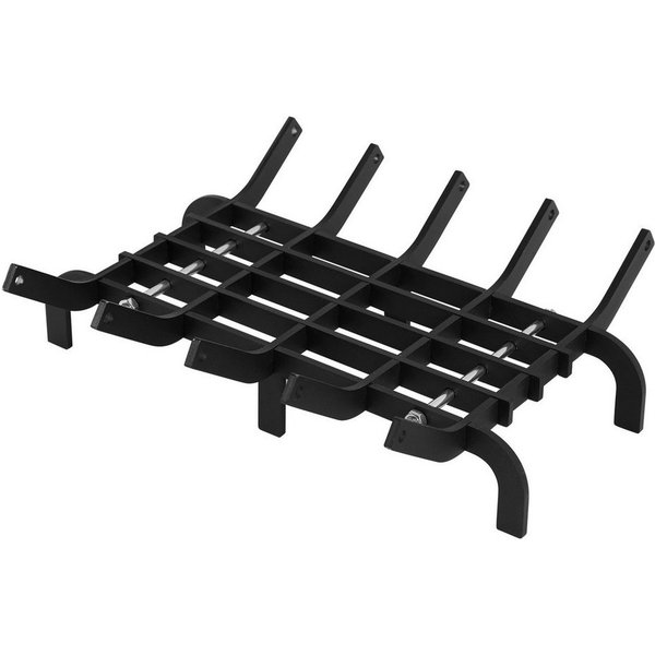 Clanmacy Feuerrost Kaminrost V-Form, 41 x 32,5 x 12 cm, Stahl, 50 kg, Schwarz, 32.5x7 cm
