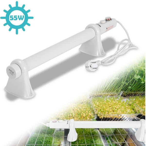 Clanmacy Gewächshaus Gewächshausheizung Gewächshaus 55-135 Watt 50-100 cm Heizung Ecoheat