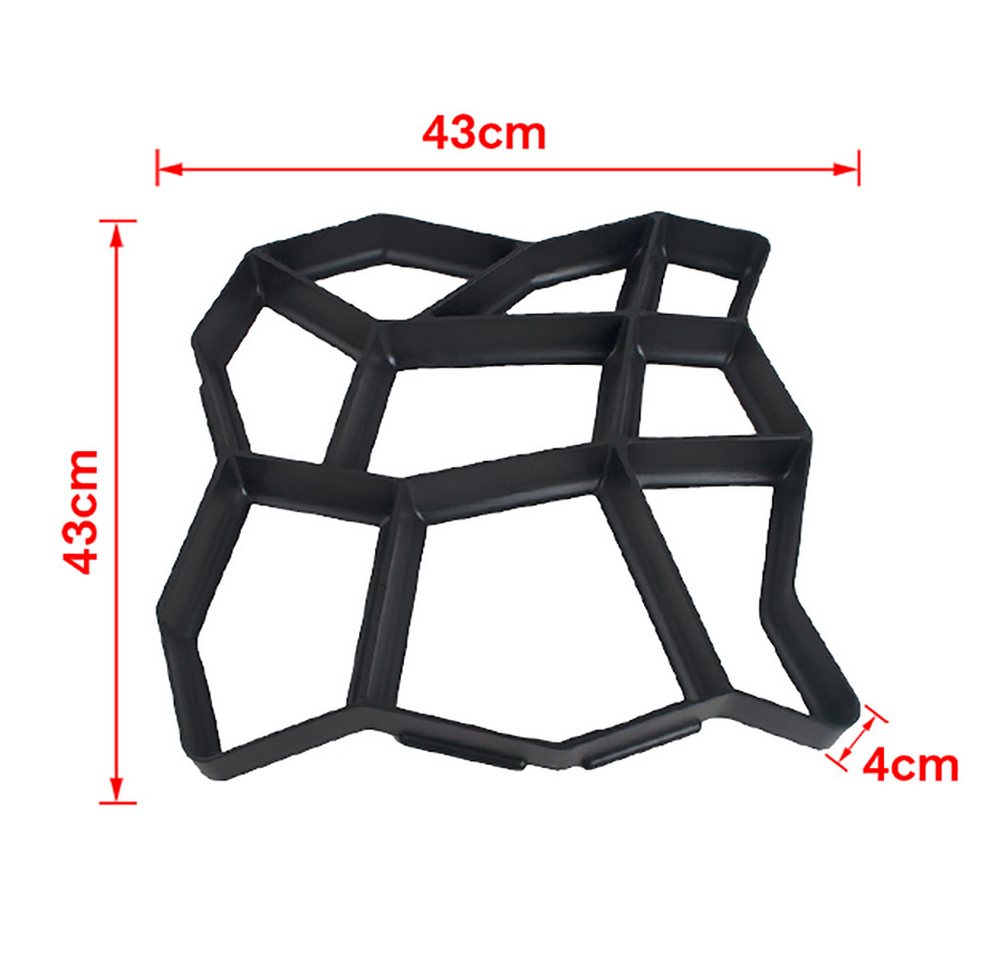 Clanmacy Gipsfaserplatten 5X Pflasterform Gehwegplatten Pflasterschablone Betonform – Bild 2 von 5