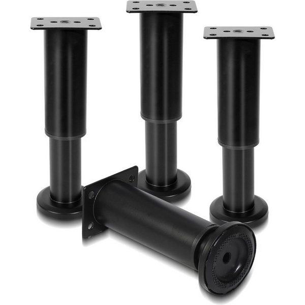Clanmacy Möbelfuß 4X Möbelfüße 12-18cm Dehnbar( Schwarz) Verstellbar Hotel Sockelfüße