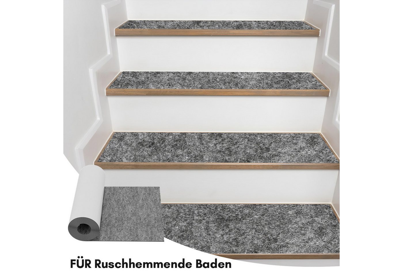 Clanmacy Möbelfuß Filz selbstklebend 50x150cm, Filzgleiter Selbstklebend Grau – Bild 4 von 5