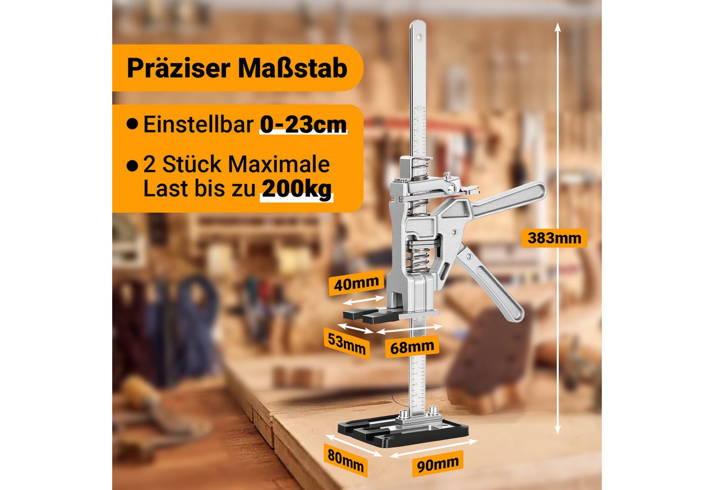 Clanmacy Plattenheber Handwerkzeugheber 2pcs Gipskartonplatten Hebevorrichtung Schrankheber, -] – Bild 2 von 5