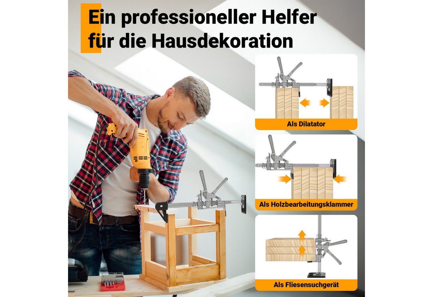 Clanmacy Plattenheber Handwerkzeugheber 2pcs Gipskartonplatten Hebevorrichtung Schrankheber, -] – Bild 3 von 5