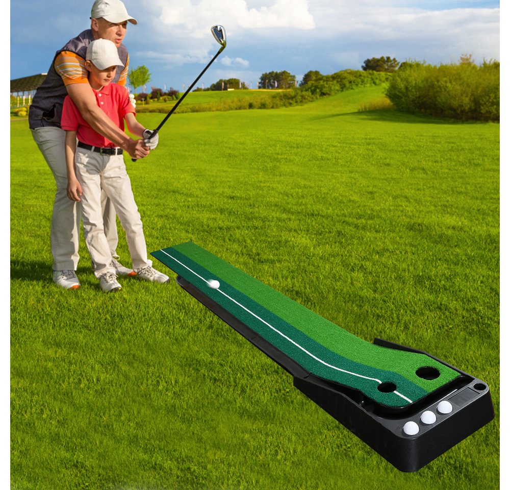 Clanmacy Puttingmatte Golf Puttingmatte Golfmatte Golf Übungsmatte Ball Rückkehr System (1-St) – Bild 5 von 5