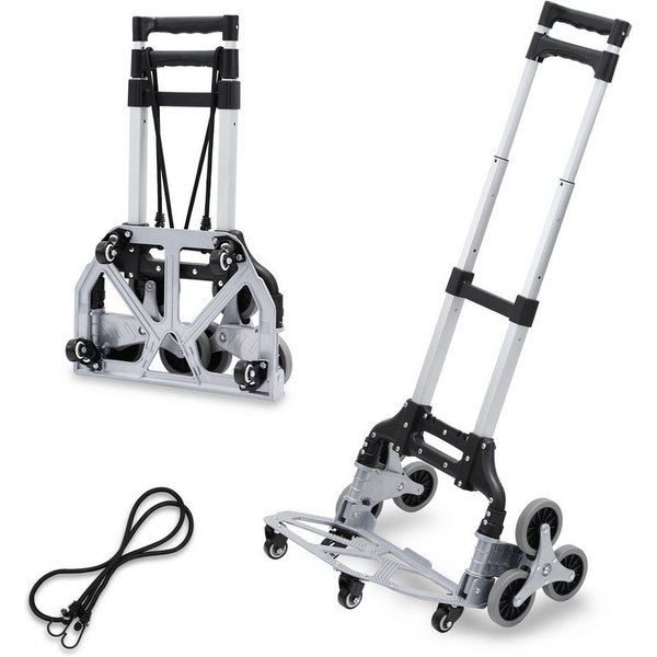 Clanmacy Sackkarren-Rad Treppensackkarre Treppensteiger Sackkarre Alu klappbar bis 75kg leicht
