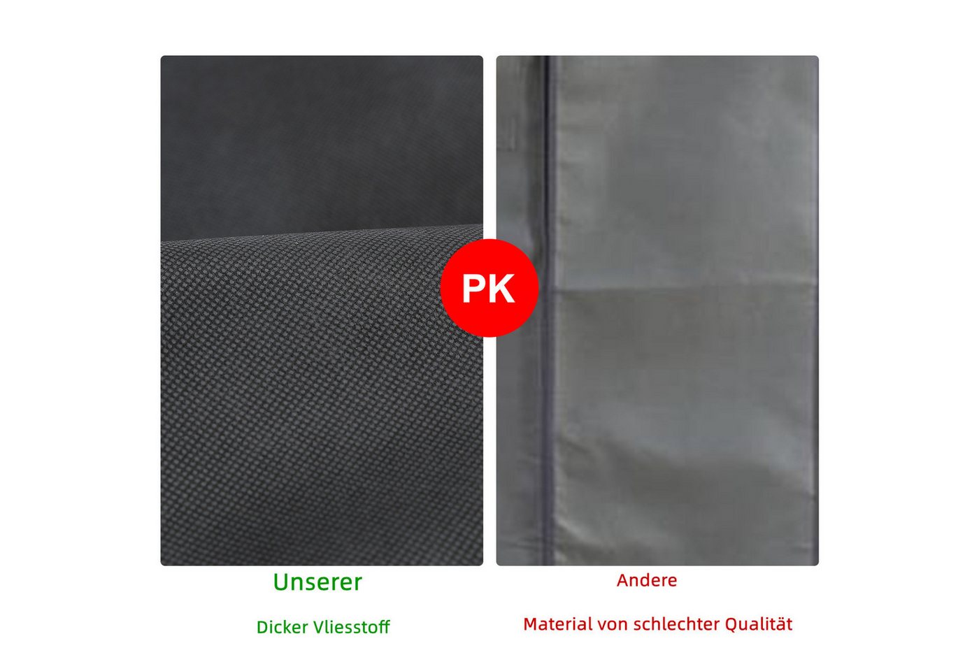Clanmacy Sitzsack 10St. Kleidersack Kleiderhülle Schutzhülle Kleiderschutz Schwarz – Bild 2 von 4