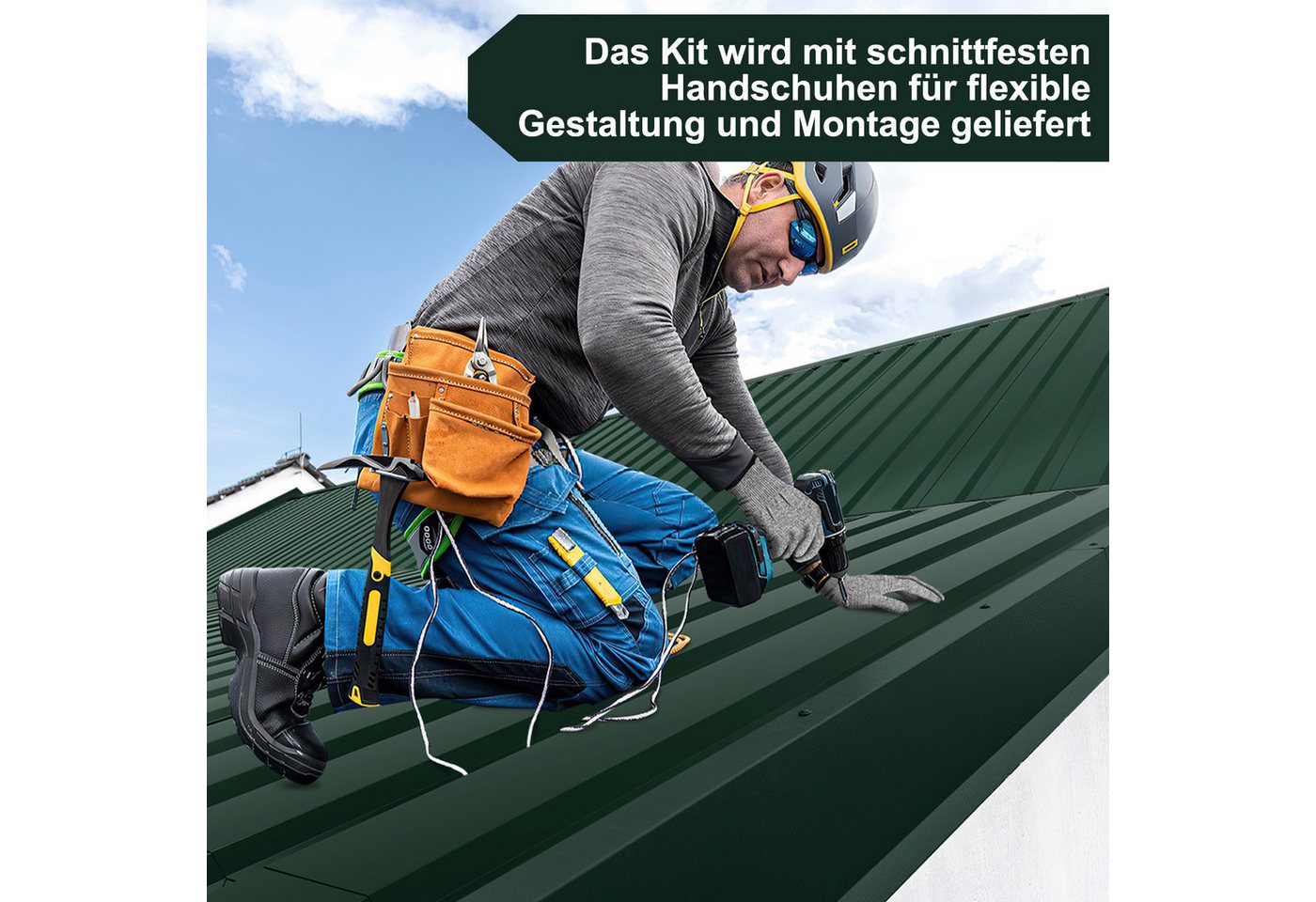 Clanmacy Trapezblech Deckenplatten 24st 115x45cm 12 Wellplatte Dachpaneele Profilblech, 115x45x0.25 mm (Set 24-St) UV-Schutz, Wasserfest, Wetterfest, Rostresist – Bild 4 von 5