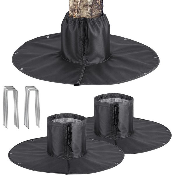 Clanmacy Winterschutzvlies 4er Pflanzen Winterschutz Frostschutzmatte Ø100 cm für Bäume