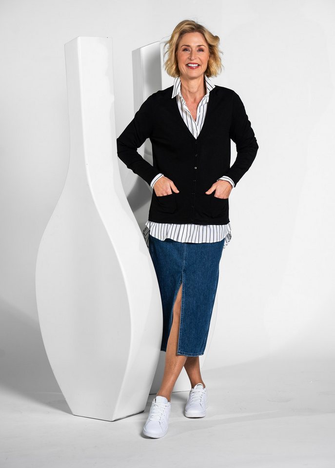 Clarina Strickjacke WALTER Viskose-Polyamid Mischung – Bild 3 von 3