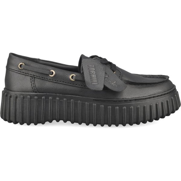 Clarks Clarks Torhill Boat 26329433 4, Schnürschuhe, Schwarz, Damen Schnürschuh