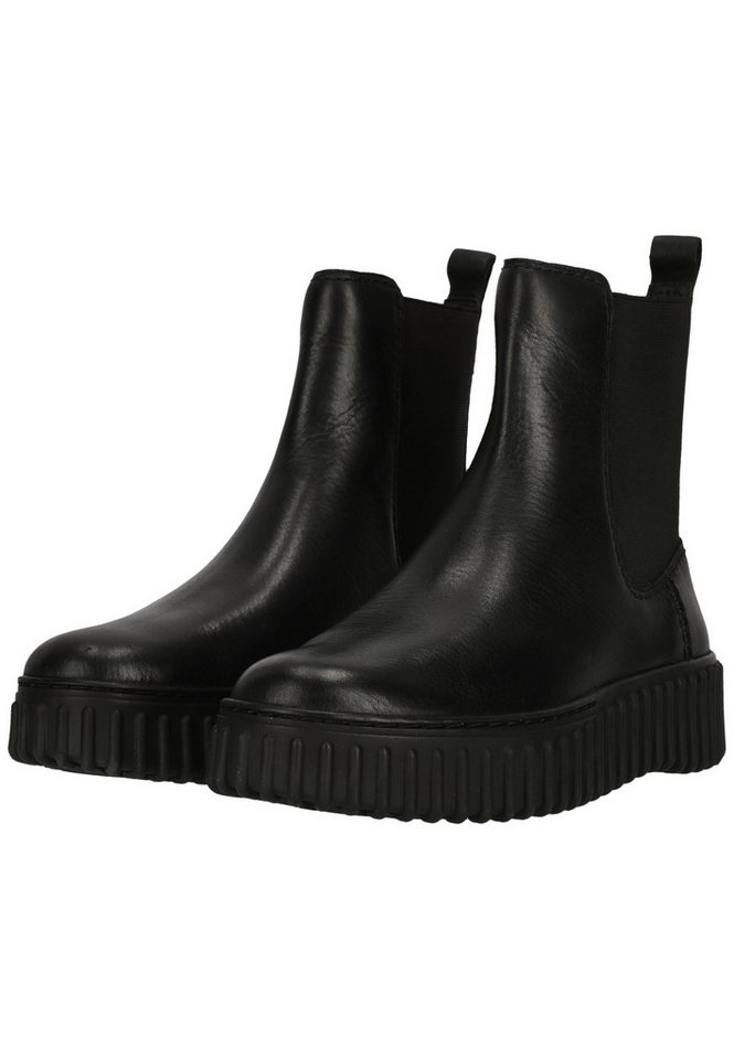 Clarks Torhill Maple Black Leather Stiefelette mit charakteristischer, gerippter Sohle – Bild 4 von 5