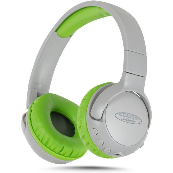 Classic Cantabile Classic Cantabile KKH-20B Kinderkopfhörer Grau Kinder-Kopfhörer (LED-Leuchtfunktion mit Farbverlauf, Bluetooth 5.3, Bluetooth und kabelgebunde