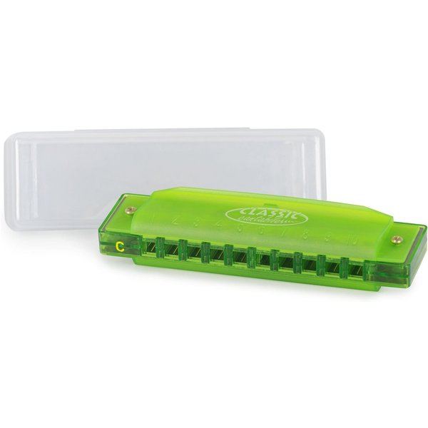 Classic Cantabile Mundharmonika FunKids Blues Harmonica ideal für Kinder, C-Dur C, diatonisch, inkl. Kunststoff-Etui, 20 Stimmzungen aus Phosphorbronze
