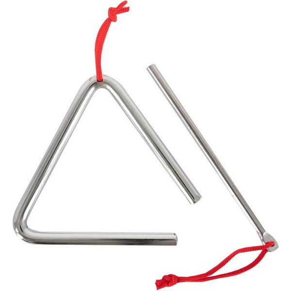Classic Cantabile Triangel mit Schlägel - Schlaginstrument mit 10cm (4), 2-St., Inkl. Schlägel, Triangle aus Stahl für Kinder und Musikalische Früherziehung