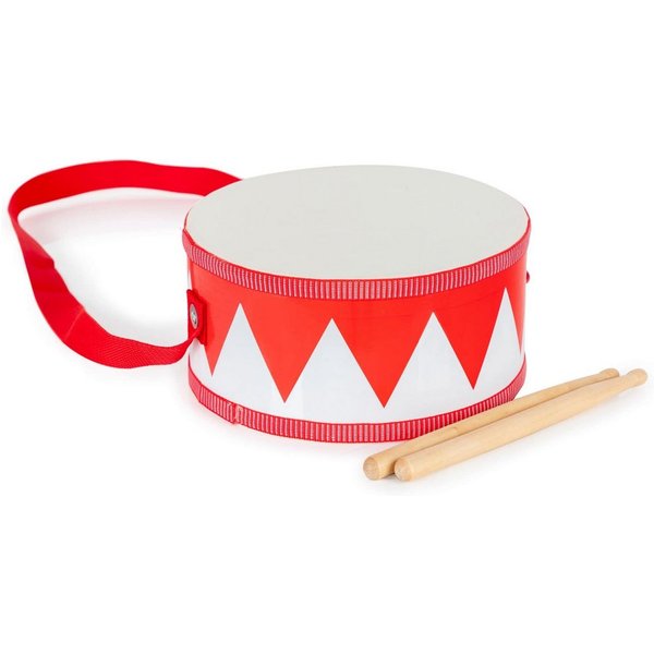Classic Cantabile Trommel Kindertrommel aus Holz,Inkl. Drumsticks & Umhängegurt, 3-St., Trommel für Kinder