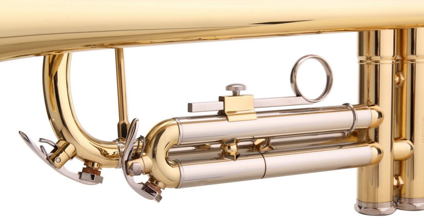 Classic Cantabile Trompete TR-40 Trompete Bb, inkl. Koffer & Mundstück, Mundrohr: Goldmessing, Schallbecher: 125 mm – Bild 5 von 5